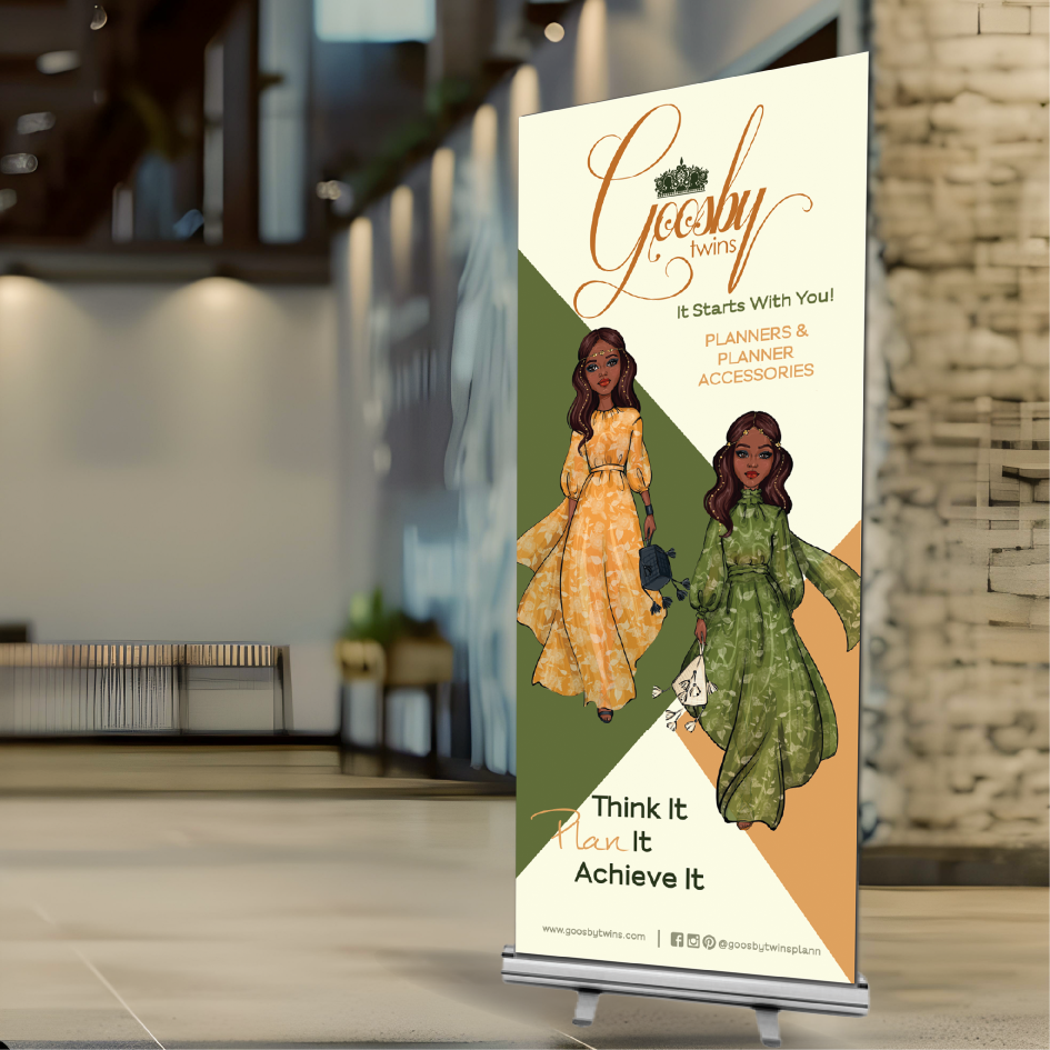 Goosby Twins Retractable banner stand